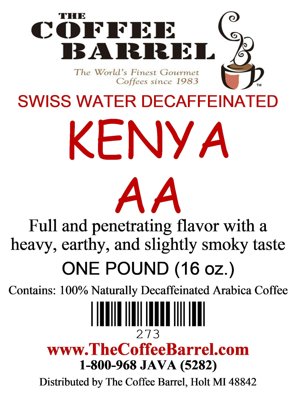 Kenya AA- Decaffeinated